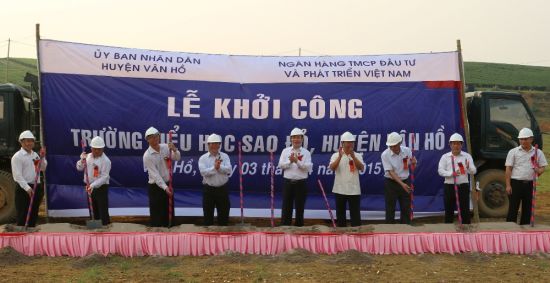 BIDV tài trợ 5 tỷ đồng xây dựng Trường Tiểu học Sao Đỏ, huyện Vân Hồ, Sơn La