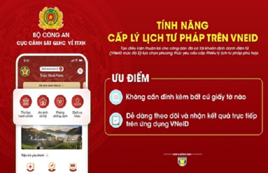 THỰC HIỆN THÍ ĐIỂM CẤP PHIẾU LÝ LỊCH TƯ PHÁP TRÊN  ỨNG DỤNG VNEID TRÊN ĐỊA BÀN TỈNH SƠN LA