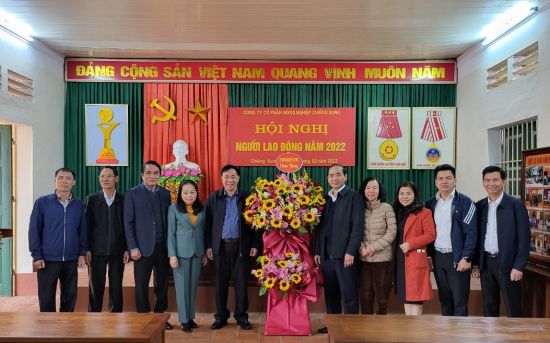 Hiệp hội Doanh nghiệp tỉnh gặp mặt mặt đầu xuân với Lãnh đạo Công ty Cổ phần Nông nghiệp Chiềng Sung 