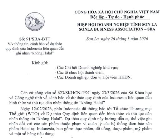 Thông tin, cảnh báo về dự thảo quy định của Indonesia liên quan đến ghi nhãn Thông tin, cảnh báo về dự thảo quy định của Indonesia liên quan đến ghi nhãn